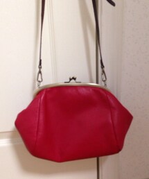 ハンドメイド
がま口革バッグ(ショルダーバッグ)