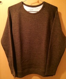 quadro | Wool Raglan Sleeves Tee : ミックスブラウン(Tシャツ/カットソー)
