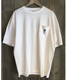 WEGO | バラ刺繍ポケット半袖BIGTシャツ(Tシャツ/カットソー)