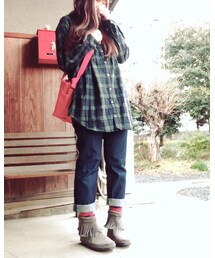 rps | フード付きシャツワンピ🎀(シャツワンピース)