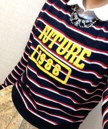 ボーダーカットソー(Tシャツ/カットソー)