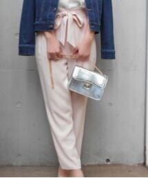 LAISSE PASSE | ウエストリボンテーパードパンツ(パンツ)