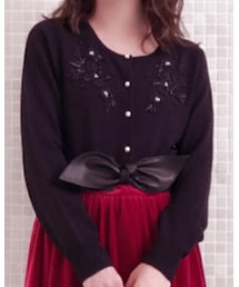 LAISSE PASSE | ヴィンテージビーズ刺繍カーディガン(カーディガン/ボレロ)
