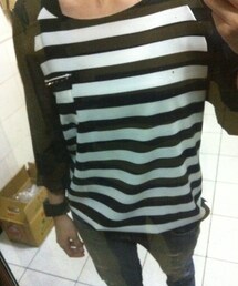 no brand | 雪紡七分袖(Tシャツ/カットソー)