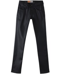 Naked & Famous | Naked & Famous Super Skinny Guy Wax Coated Black Stretch(デニムパンツ)