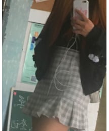 百褶格子裙 | スカート