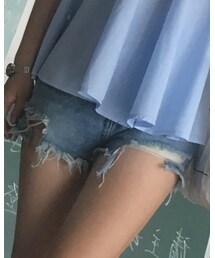 基本款牛仔短裤破边 | デニムパンツ