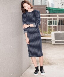 TEUM | 이자벨 스트라이프 스커트(スカート)