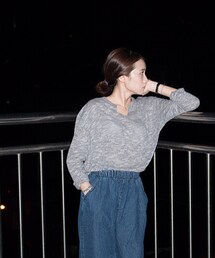 TEUM | 브이넥 루즈 티(Tシャツ/カットソー)