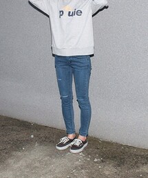 TEUM | 더블 디스진(デニムパンツ)
