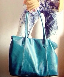 MORGAN HOMME | 本革トートバッグ(グリーン)(トートバッグ)