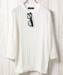 RAGEBLUE | MIXケーブルプルオーバー7分袖(ニット/セーター)