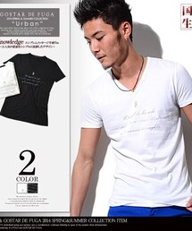 GOSTAR DE FUGA | Knowledge エンブレムメッセージ半袖Tee(Tシャツ/カットソー)