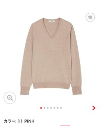 UNIQLO | WOMEN カシミヤVネックセーター（長袖）(ニット/セーター)