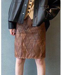 私物のレザースカートです♡ | スカート