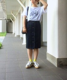 デニムのつなぎっぽいスカート(つなぎ/オールインワン)