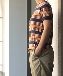 kvivit | マルチボーダーTシャツ(Tシャツ/カットソー)