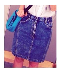 ケミカルデニムスカート(デニムスカート)