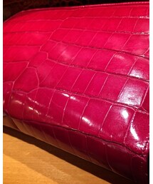 MILANO | アリゲーター(子供)の腹部ど真ん中の革を使用して作った長財布(内面:HERMESのバーキンレザー使用)(財布)