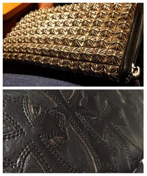 CHROME HEARTS | 表全面ゼロピラミッド。 裏面クロスパッチ入り。世界3本の商品。(財布)