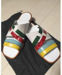 MILANO | HERMESからサンダルのデザイン依頼を受けての作品。HERMESのアリゲーター革を５カラー使っての作品。非売品(サンダル)