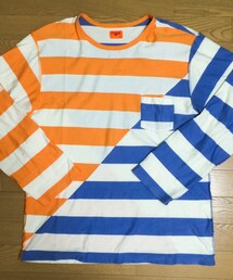 COMPLETE FINESSE | ツギハギ2色ボーダーTEE LS(Tシャツ/カットソー)