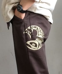 RED KAP | Tribal Fish painted JEAN CUT by CACTUS(その他パンツ)