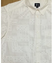 STUSSY | White Dominos Print Shirt SS(Tシャツ/カットソー)