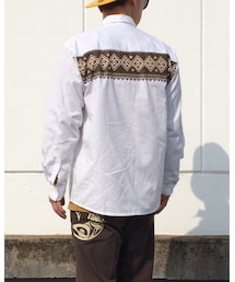 HEAD QUARTER | Tribal Patterns Printed TWILL WORK SHIRT LS(シャツ/ブラウス)