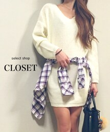 select shop CLOSET | スプリングニットワンピ(チュニック)