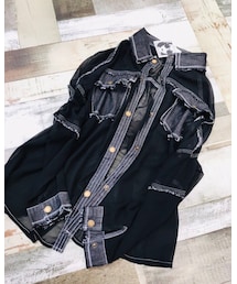 hal+ | シフォン×デニムのGジャン(ジャケット/アウター)