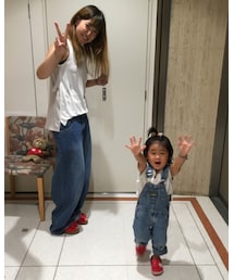 白タンク×denim×赤サンダル👫リンクコーデ | その他