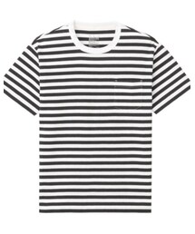 無印良品 | オーガニックコットン太番手ボーダーポケット付き半袖Tシャツ(Tシャツ/カットソー)