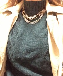 GLOBAL WORK | モスグリーンタートルネックニット(ニット/セーター)