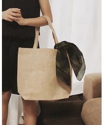 Seriaの麻袋とカモバンダナ | トートバッグ