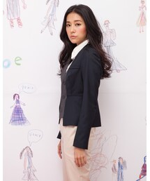 Marjorie | 名仕風流，解構設計感不對稱修身西裝外套#Shuling聯名設計款(ジャケット/アウター)