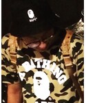 A BATHING APE(アベイシングエイプ)の「帽子(サンバイザー)」