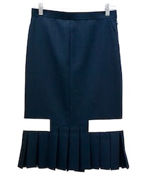 SHO KURASHINA HEM PLEATS SKIRT（ネイビー）(スカート)