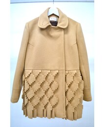 BELPER プリーツ ステンカラーコート(ステンカラーコート)