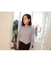 QUEENE AND BELLE | 星刺繍ロングシャツ(シャツ/ブラウス)