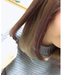 髪色変わりました💃 | 外側☞暗めのピンク系 / 内側☞明るめのアッシュ系(シャンプー)