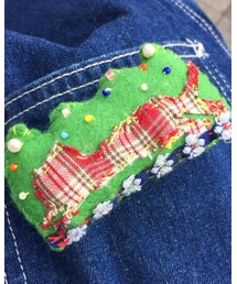 Handmade | 一番最初に作ったブローチ。一応ネコ…。。味はある…震えるぜ(ブローチ/コサージュ)