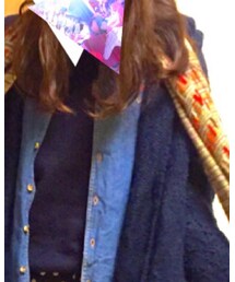 ばーちゃんにもろた刺繍のあるデニムシャツ | シャツ/ブラウス