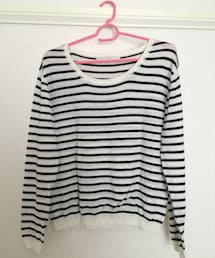 MERCURYDUO | クルーネックボーダーハイゲージKT(ニット/セーター)