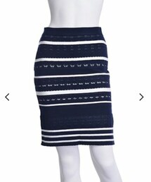 mercuryLUX | 柄編みボーダーSK(スカート)