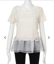 MERCURYDUO | クロシェレースペフラムBL(Tシャツ/カットソー)