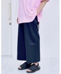 SOUMO | BIG TUCK CHINO (NAVY)(チノパンツ)