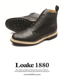 Loake | Loake 1880-Fisher黑色獵靴雙色大底(ブーツ)
