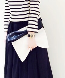 Three Four Time | リボン折り畳2wayクラッチ(クラッチバッグ)