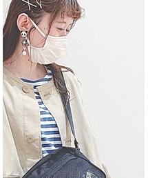 Samansa Mos2 blue | ノーカラージャケット